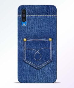 Blue Pocket Samsung Galaxy A50 Mobile Cover
