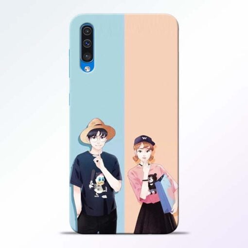 Cute Couple Samsung Galaxy A50 Mobile Cover