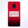 Never Settle Redmi Note 9 Pro Mobile Cover