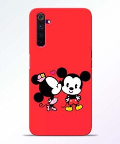 Red Cute Mouse Realme 6 Mobile Cover