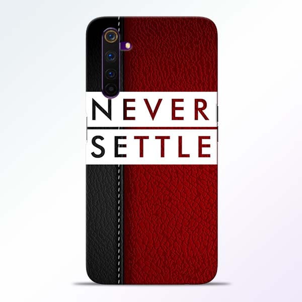Red Never Settle Realme 6 Mobile Cover 1 Red Never Settle Realme 6 Mobile Cover