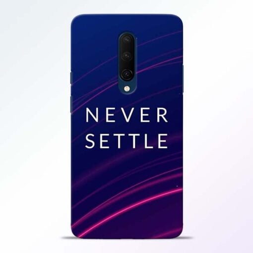 Blue Never Settle OnePlus 7T Pro Mobile Cover