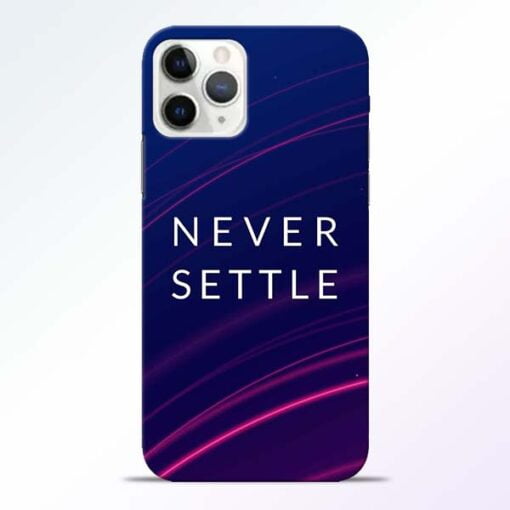 Blue Never Settle iPhone 11 Pro Max Mobile Cover