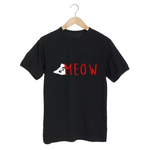Cat Meow Black T shirt