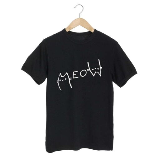 Meow Black T shirt