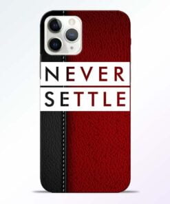 Red Never Settle iPhone 11 Pro Max Mobile Cover