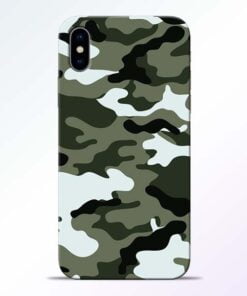 Army Camo iPhone X Mobile Cover