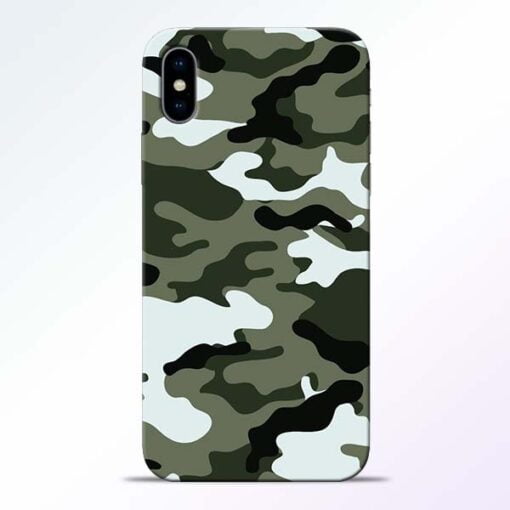 Army Camo iPhone X Mobile Cover