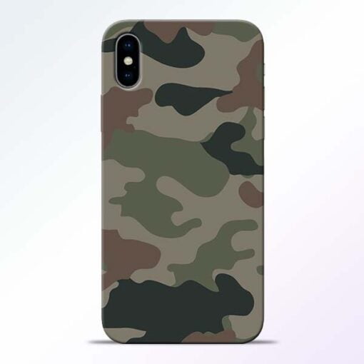 Army Camouflage iPhone X Mobile Cover