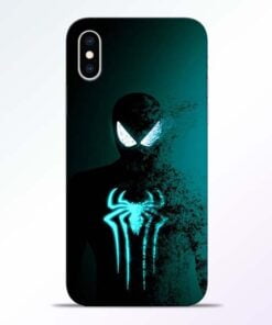 Black Spiderman iPhone XS Mobile Cover