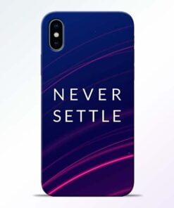 Blue Never Settle iPhone X Mobile Cover