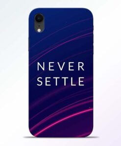 Blue Never Settle iPhone XR Mobile Cover