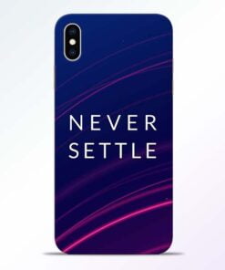 Blue Never Settle iPhone XS Max Mobile Cover