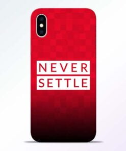 Never Settle iPhone XS Mobile Cover