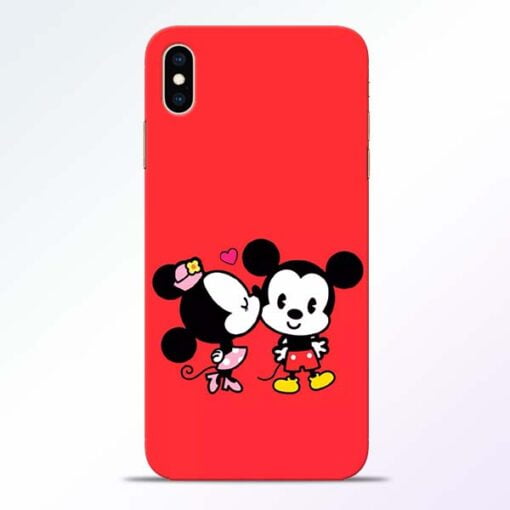 Red Cute Mouse iPhone XS Max Mobile Cover