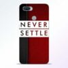 Red Never Settle Oppo A11K Mobile Cover - CoversGap