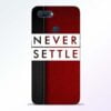 Red Never Settle Oppo A12 Mobile Cover - CoversGap