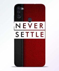 Red Never Settle Samsung M11 Mobile Cover - CoversGap