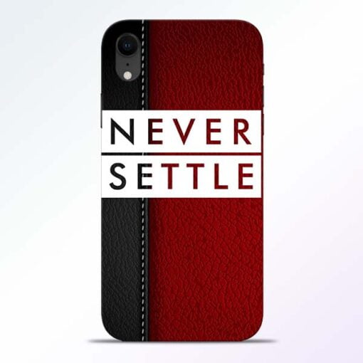 Red Never Settle iPhone XR Mobile Cover