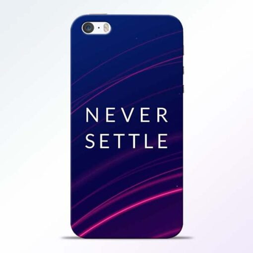 Blue Never Settle iPhone 5s Mobile Cover