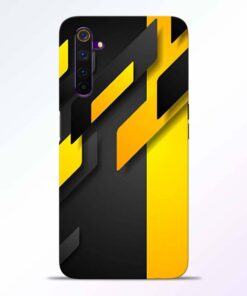 Black Yellow Realme 6 Pro Back Cover