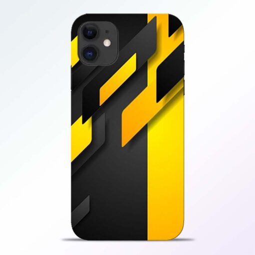 Black Yellow iPhone 11 Back Cover