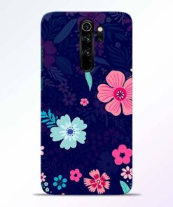 Blue Floral Redmi Note 8 Pro Back Cover