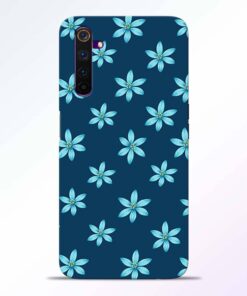 Blue Flower Realme 6 Back Cover