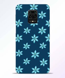 Blue Flower Redmi Note 9 Pro Back Cover