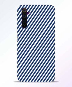 Blue White Stripes Realme 6 Back Cover