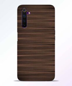 Dark Wood Realme 6 Back Cover