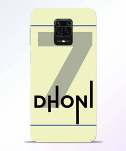 Dhoni Lover Redmi Note 9 Pro Back Cover