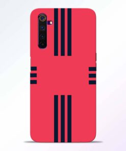 Left Right Stripes Realme 6 Back Cover