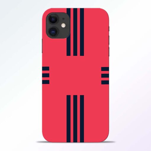 Left Right Stripes iPhone 11 Back Cover