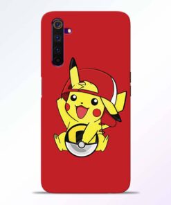 Pickachu Cap Realme 6 Back Cover