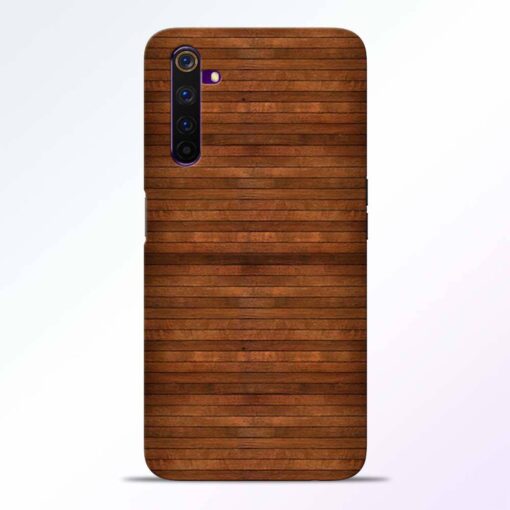 Pine Wood Realme 6 Back Cover