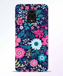 Pink Floral Redmi Note 9 Pro Back Cover