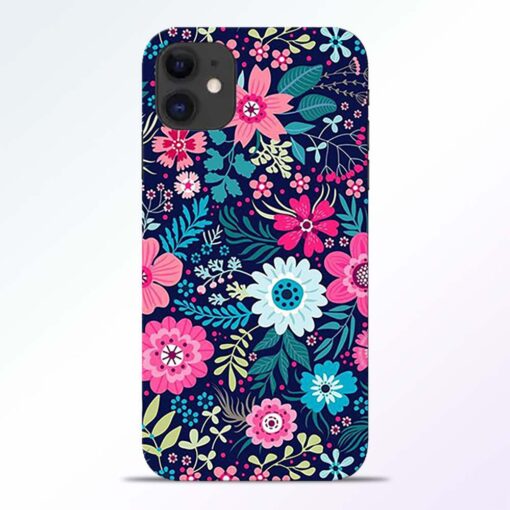 Pink Floral iPhone 11 Back Cover