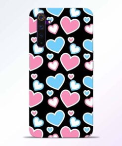 Pink Hearts Realme 6 Pro Back Cover