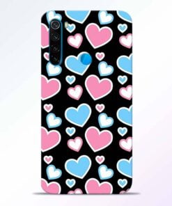 Pink Hearts Redmi Note 8 Back Cover