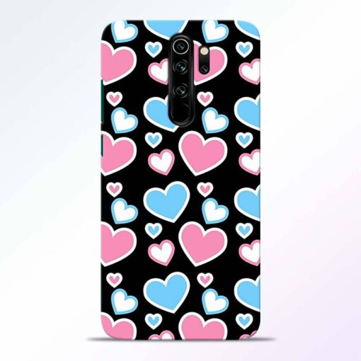 Pink Hearts Redmi Note 8 Pro Back Cover