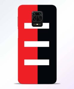 Red Black Redmi Note 9 Pro Back Cover