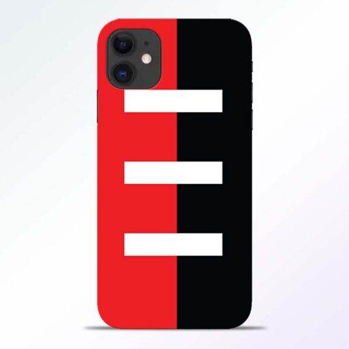 Red Black iPhone 11 Back Cover