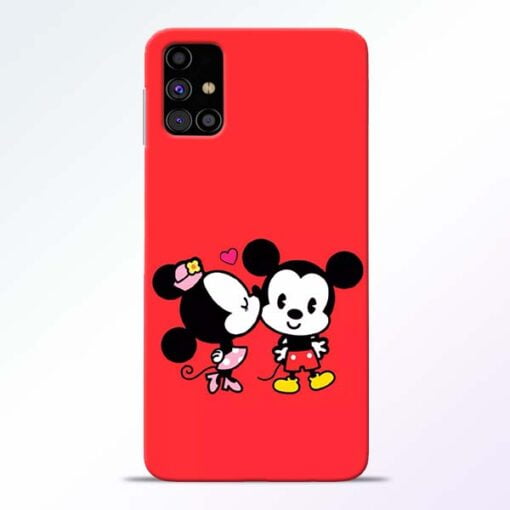 Red Cute Mouse Samsung Galaxy M31s Mobile Cover - CoversGap