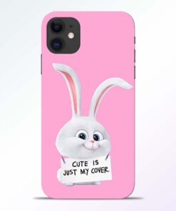 Snowball Bunny iPhone 11 Back Cover