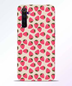 Strawberry Realme 6 Back Cover