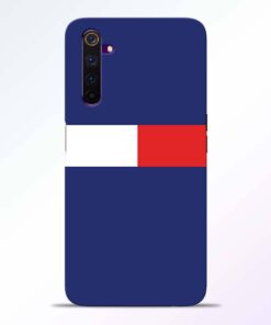 White Red Realme 6 Pro Back Cover