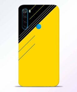 Yellow Black Pattern Redmi Note 8 Back Cover