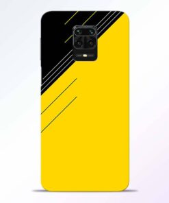 Yellow Black Pattern Redmi Note 9 Pro Back Cover