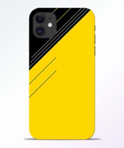 Yellow Black Pattern iPhone 11 Back Cover